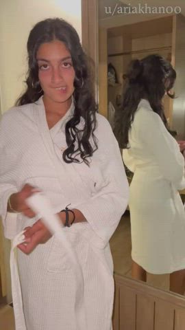 Dropped The The Robe So You Guys Could See My Petite 5ft 99lb Body ?sex In Front Of The Mirror?