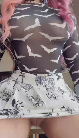 I Love Wearing Miniskirts And See Through Tops So You Get Easy Access To My Goth Fuckdoll Body
