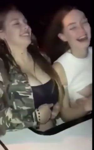 BIG Boobs In The Roller Coaster