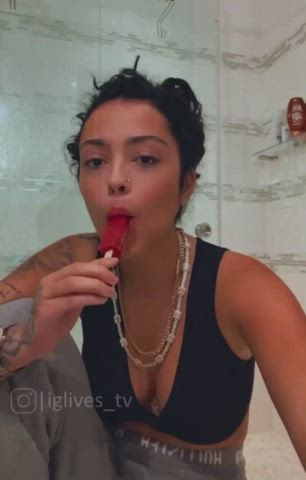 Malu Is Enjoying Her Popsicle What Are You Thinking When You See This?