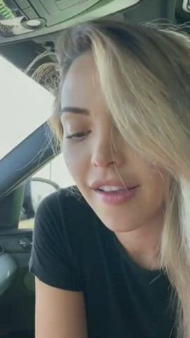 Quick Hardcore Doggystyle Fuck In The Car Cum Licking