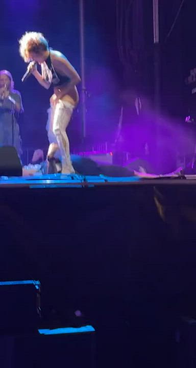 Pissing On A Fan On Stage