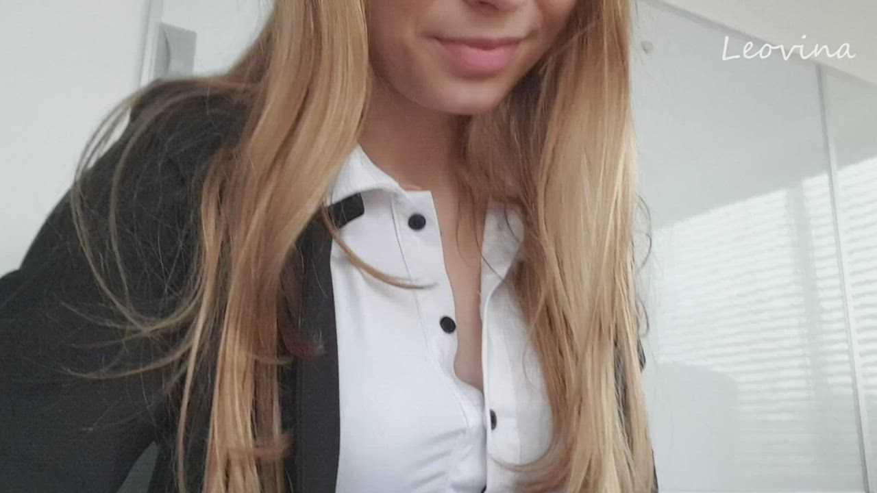 Flashing My Pussy In The Office Do You Think My Co-worker Noticed? ? [GIF]