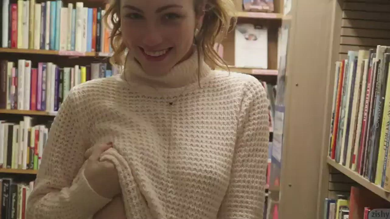 Flashing In A Public Library