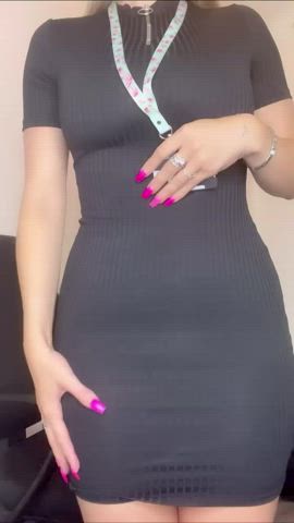 I Hope This Dress Is Enough To Make My Boss Think About Filling My Pussy In His Office