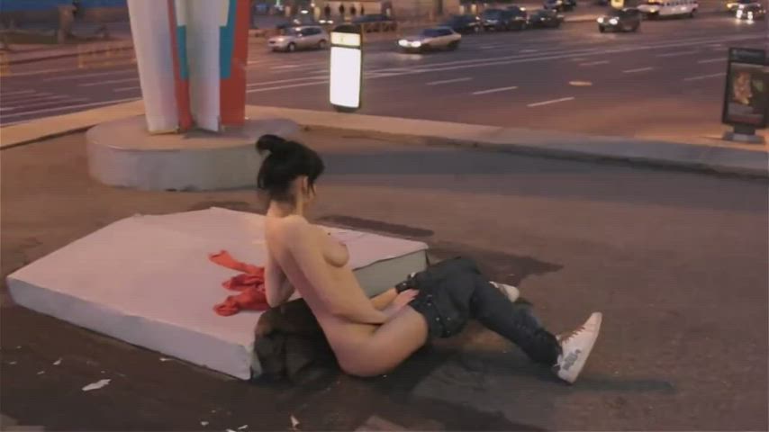 Risky Masturbation At The City Square