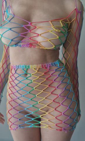 Colorful Fishnets Outfit For Today
